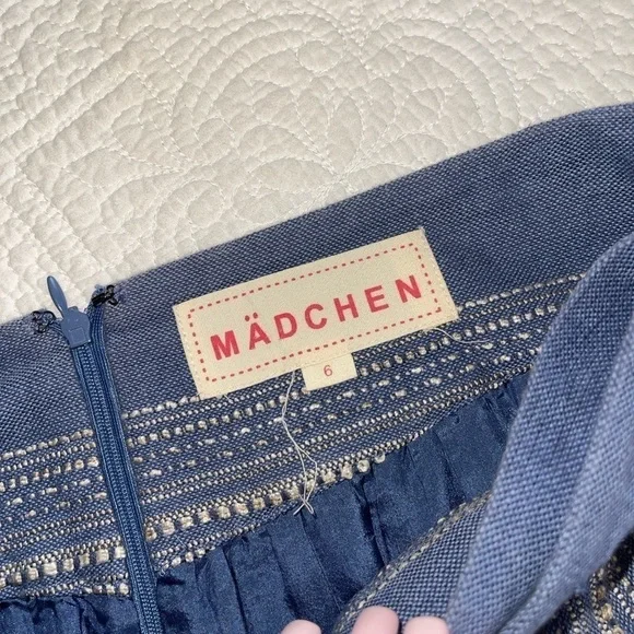 Madchen embroidered denim skirt sold by anthropology - Picture 1 of 4